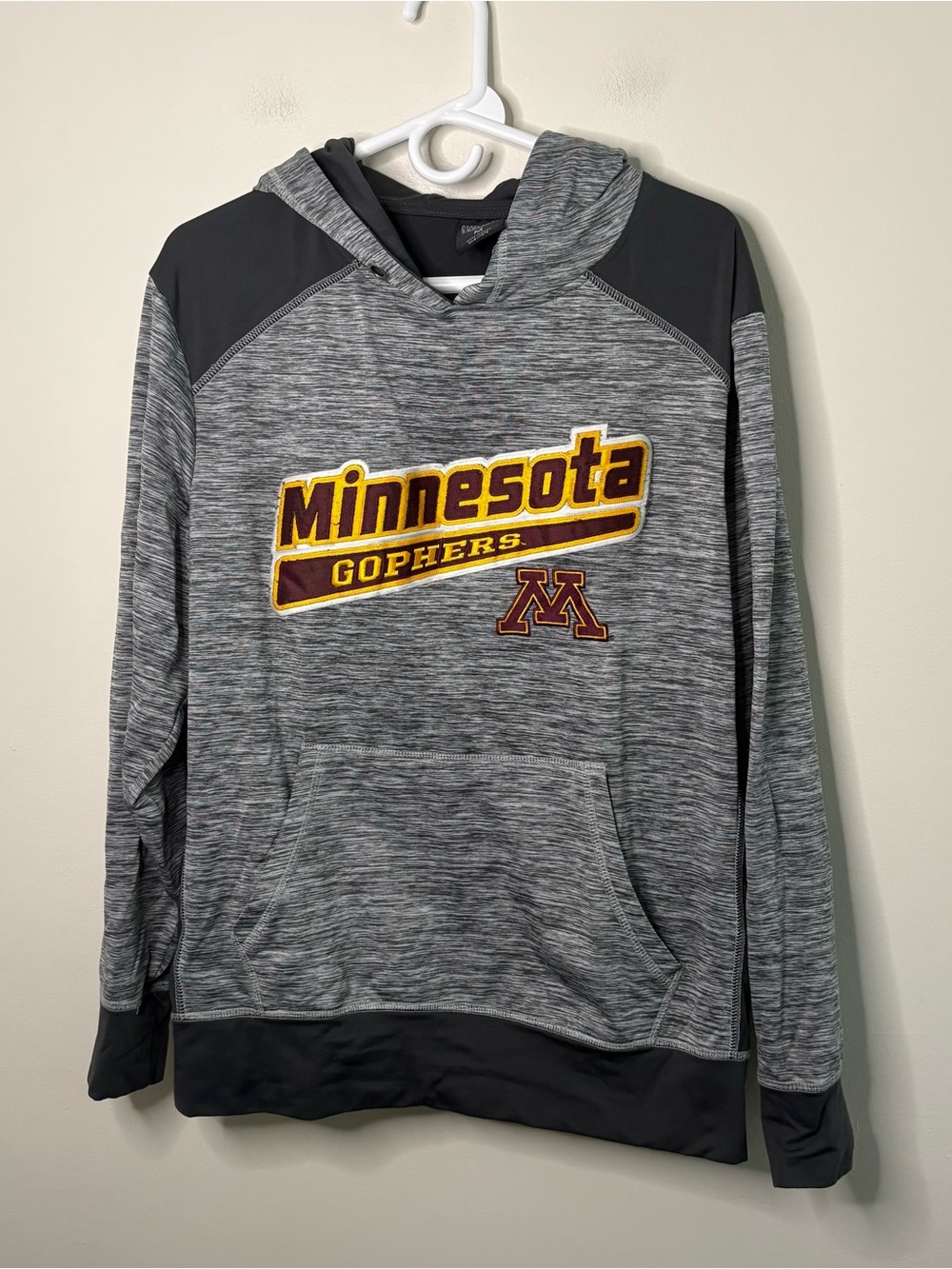 Minnesota Gophers Sweatshirt Adult Medium Hooded U of M grey